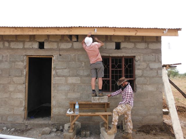 Up goes the guttering